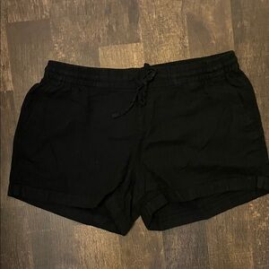 Old Navy Black Drawstring Linen Shorts